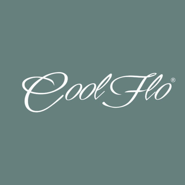 Close-up of green Cool Flo Classic Script men's t-shirt with white logo