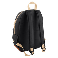 Reverse shot of Black and tan Cool Flo Classic backpack with Cool Flo logo embroidered on the front in complimentary colour