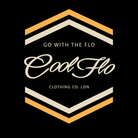 Cool Flo Chevron black hoodie with cream and yellow chest print - rollover image
