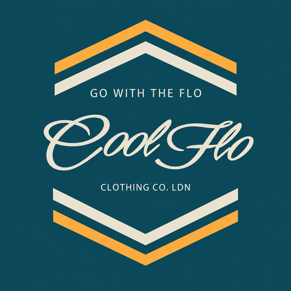 Cool Flo Chevron teal hoodie with cream and yellow chest print - rollover 