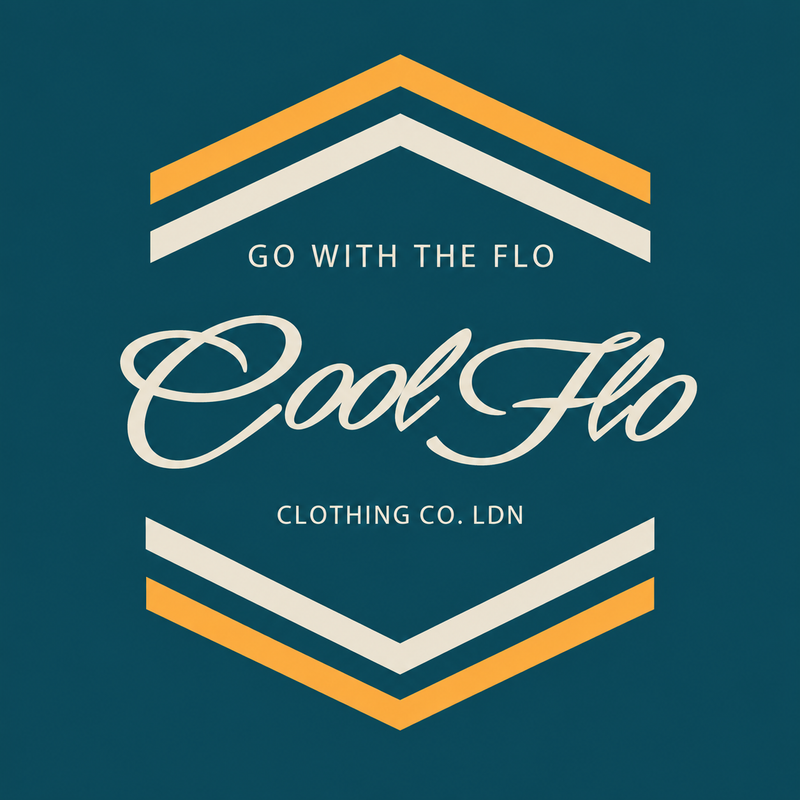 Cool Flo Chevron teal hoodie with cream and yellow chest print - rollover 