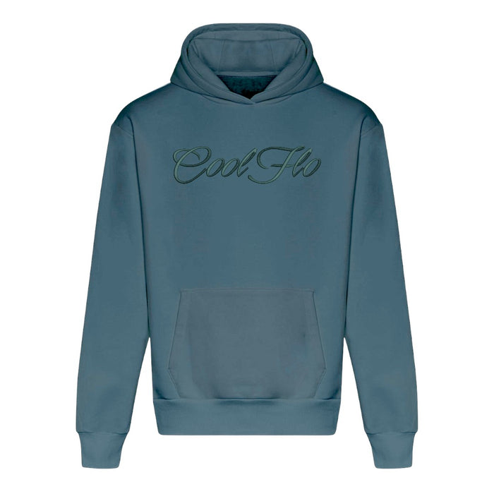 Cool Flo Embroidered 3D Script Hoody - Teal