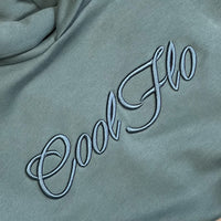 Cool Flo Embroidered 3D Script Hoody - Teal
