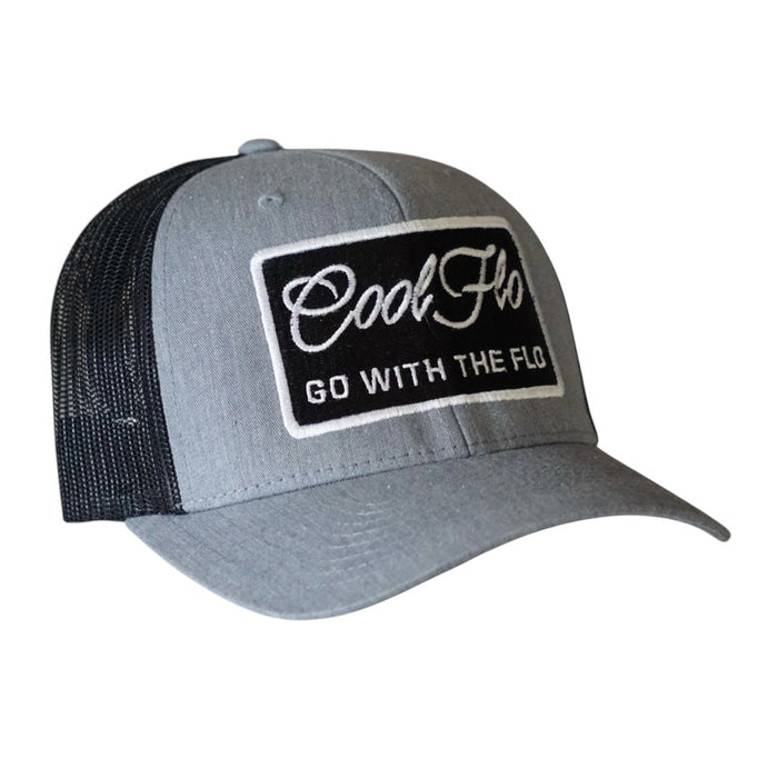 Go With The Flo Two-tone Trucker Cap - Cool Flo with black and white embroidery.