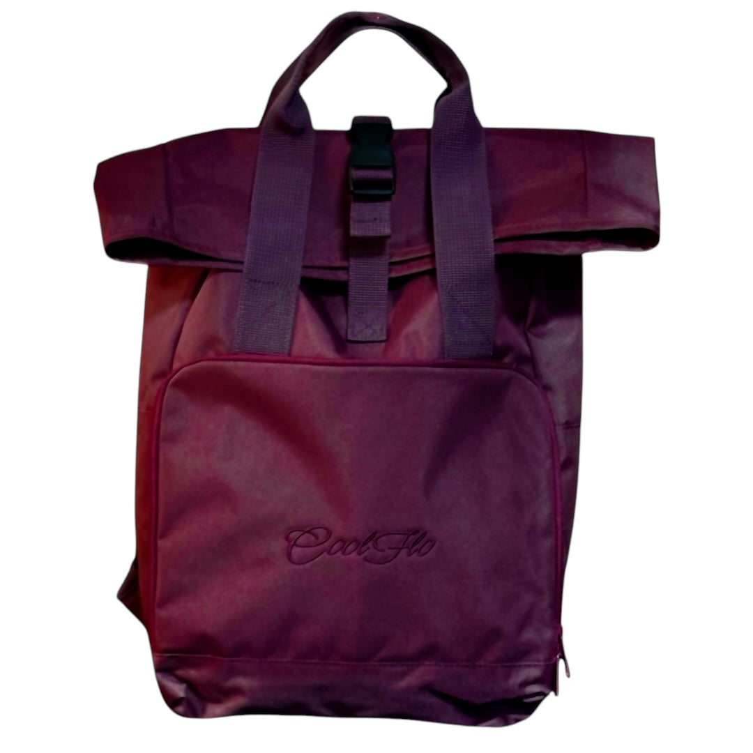 Roll-Top Backpack - Burgundy