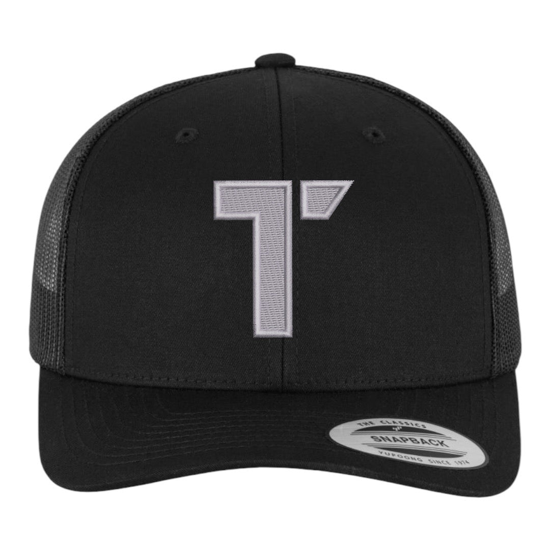 Tenacious White 'T' Trucker - Black – Cool Flo