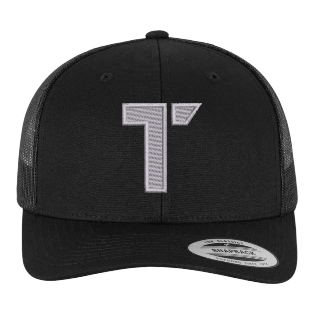 Tenacious White 'T' Trucker - Black