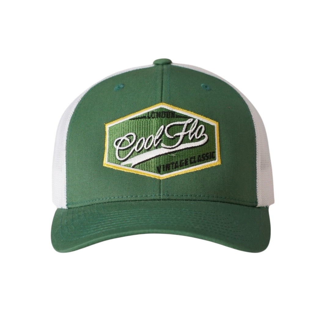 Vintage Classic Green Two-tone Trucker Cap