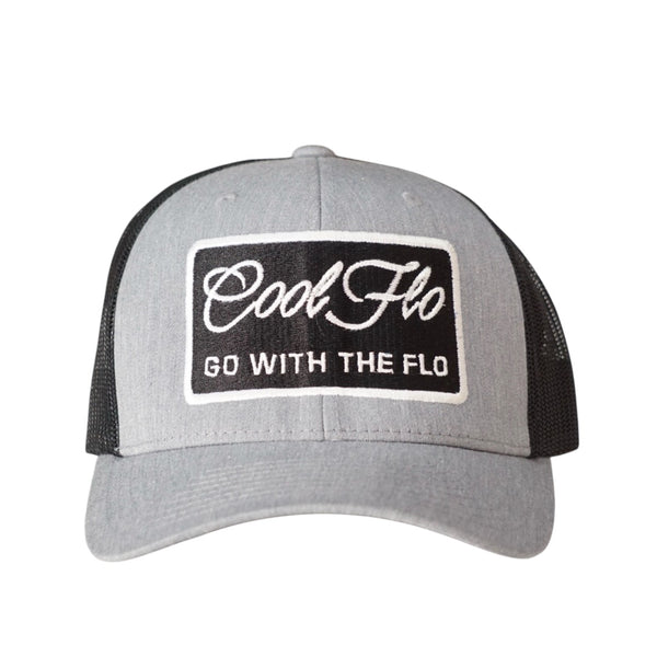 Go With The Flo Two-tone Trucker Cap - Cool Flo with black and white embroidery.