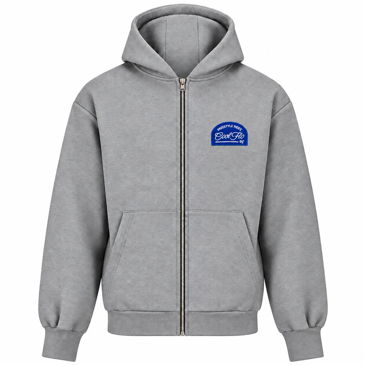 Cool Flo Freestyle Rides Badge Zip Hoody - Grey