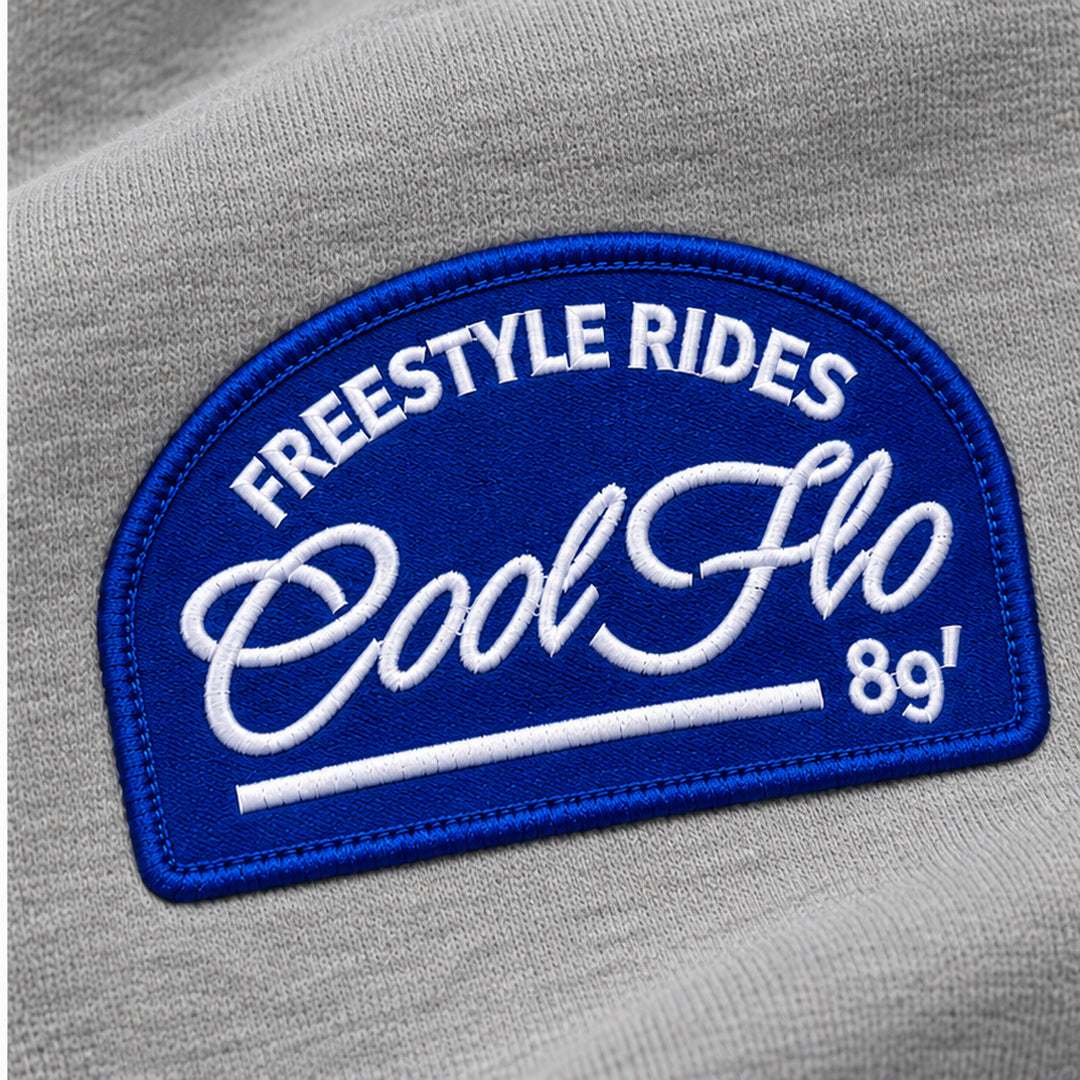 Cool Flo Freestyle Rides Badge Zip Hoody - Grey