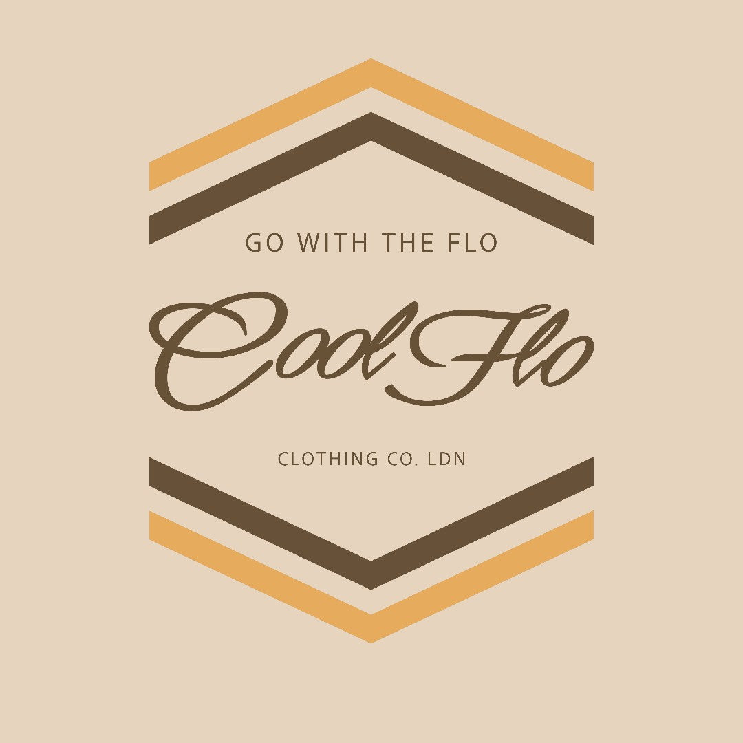 Cool Flo Go With The Flo sand sweatshirt with brown and yellow-orange chest print design- rollover image