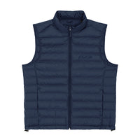 Navy blue gilet with matching Cool Flo script logo embroidered on the left.