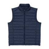 Navy blue gilet with matching Cool Flo script logo embroidered on the left.