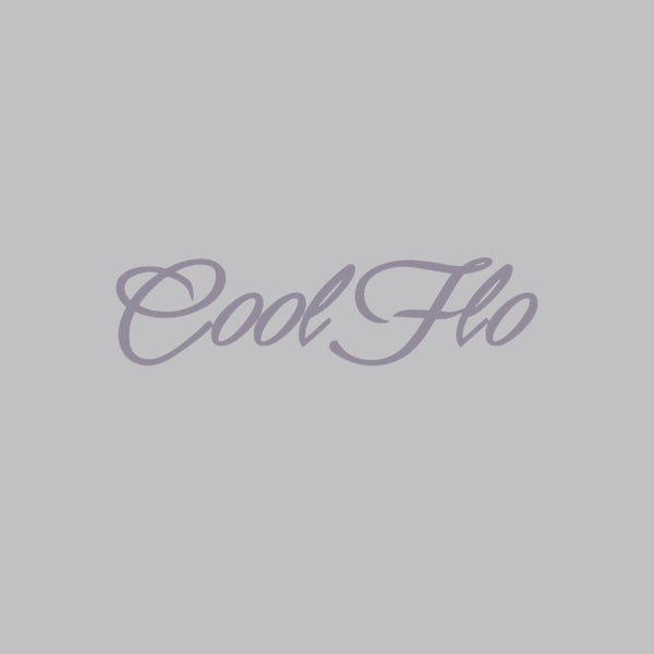 Close-up of Cool Flo Grey hoody with 3D high build embroidered script logo.