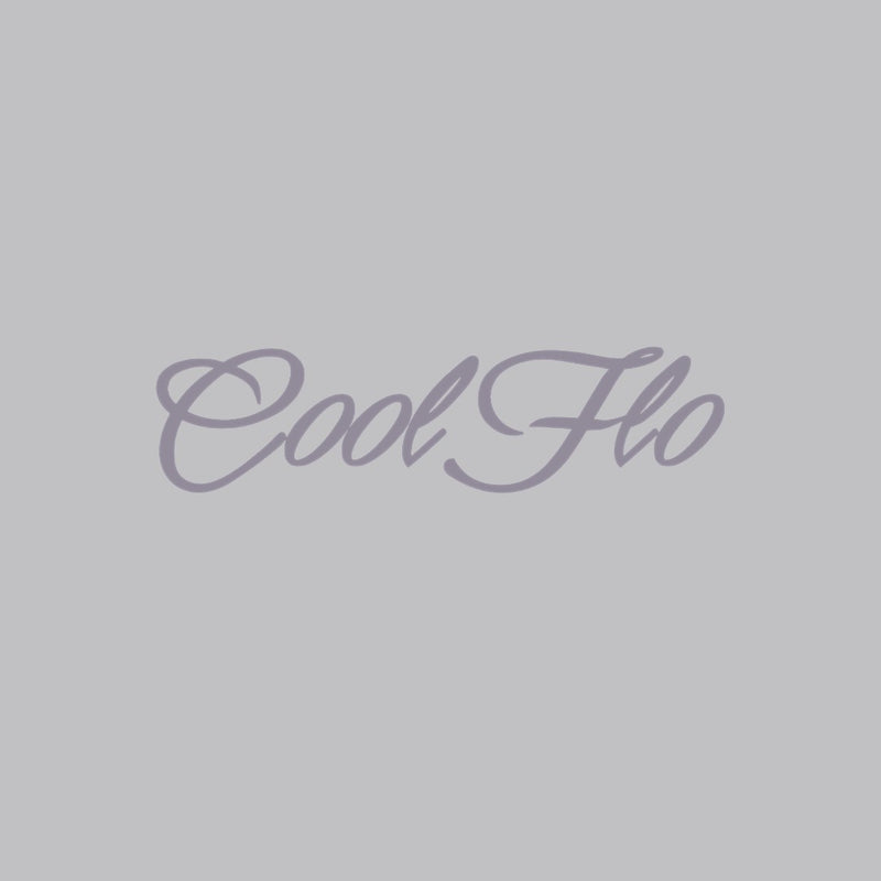 Close-up of Cool Flo Grey hoody with 3D high build embroidered script logo.