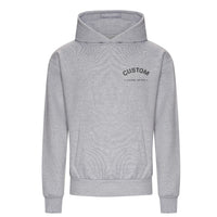 Cool Flo Custom Edition Heather Grey Hoody with custom black embroidery and silver grey logo on left chest. 