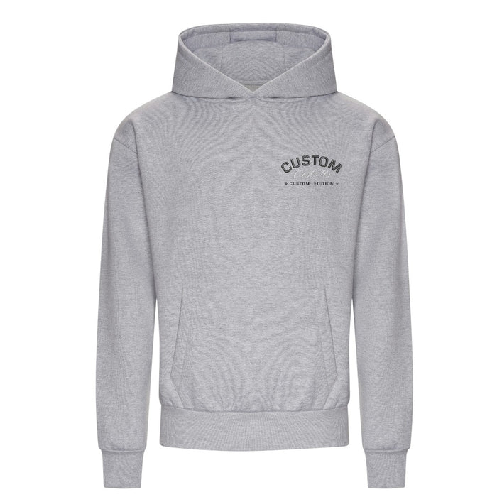 Cool Flo Custom Edition Heather Grey Hoody with custom black embroidery and silver grey logo on left chest. 