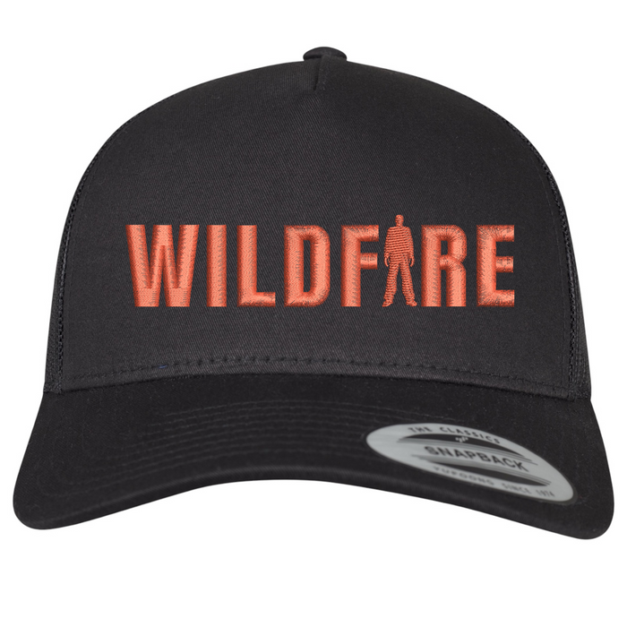 Embroidered Leeroy Thornhill Wildfire trucker cap - orange.