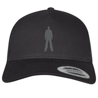 Leeroy Thornhill black 'Logo' trucker cap designed by Lena Thornhill.  Black cap with grey embroidered logo.