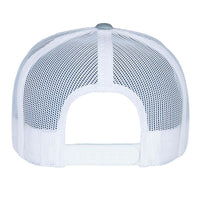 Rear view of retro trucker with snap adjuster for the perfect fit.