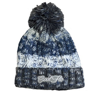 Cool Flo Morzine bobble hat in Midnight Summit colour way with an embroidered logo on the cuff.