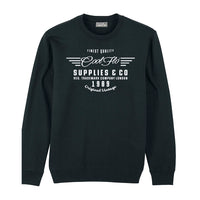 Cool Flo Graphic sweatshirt design in white on a black base. 1989 Original Vintage.