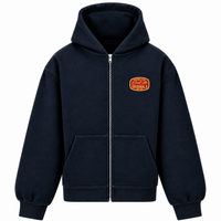 Cool Flo Originals Badge Zip Hoody - Navy