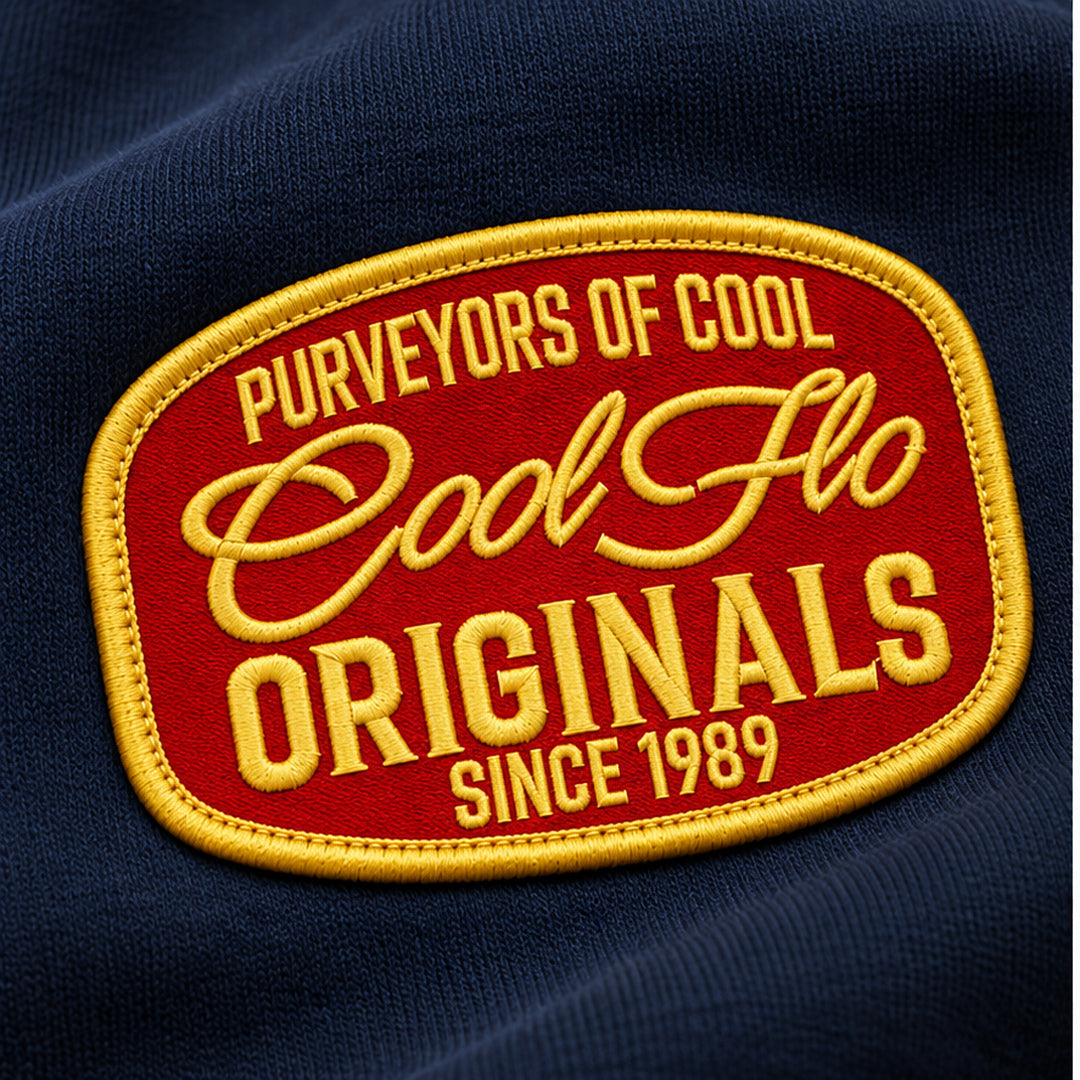 Cool Flo Originals Badge Zip Hoody - Navy