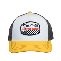 Cool Flo Speed Shop Trucker Cap - Yellow/White/Grey