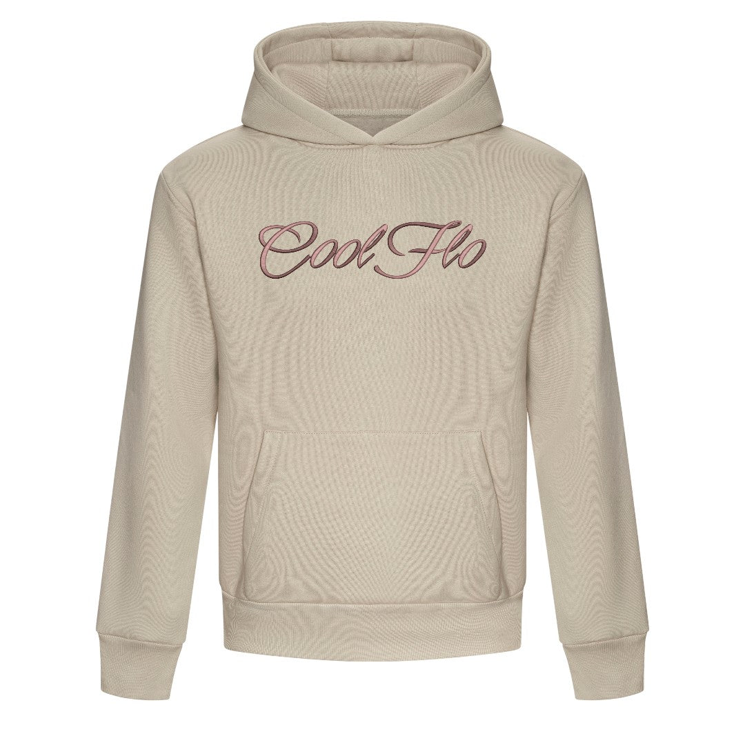 Cool Flo Stone hoody with 3D high build embroidered script logo.