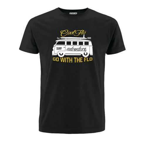 Outlaw Bus Large-Print Charcoal T-shirt