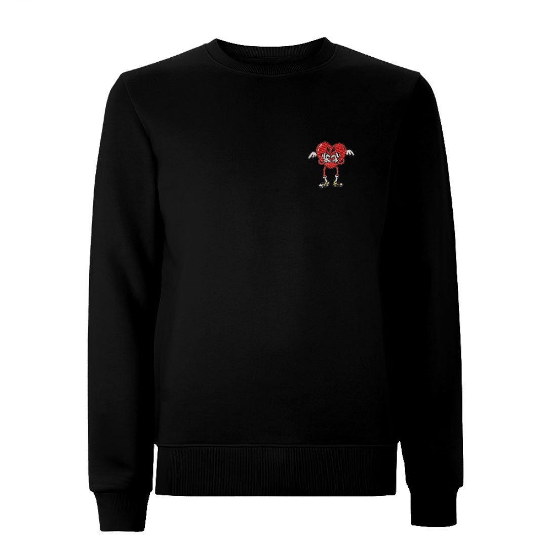 Centreforce Radio Black sweatshirt with the an embroidered That's the Way Love Is logo on the left chest.