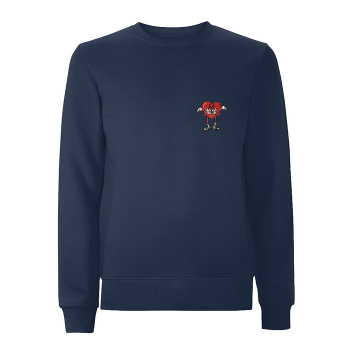 Centreforce Radio Navy sweatshirt with the an embroidered That's the Way Love Is logo on the left chest.