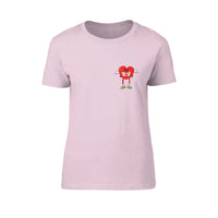 That's the way love is women's pink tee shirt with logo on the front and back.