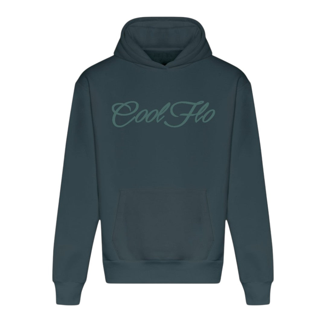 Cool Flo Embroidered 3D Script Hoody - Teal