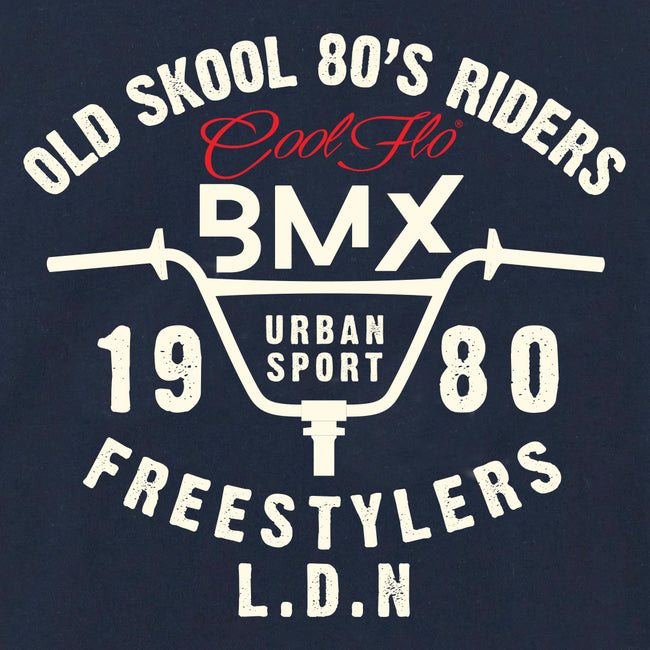 BMX Freestylers Navy Long-Sleeve T-shirt - Cool Flo