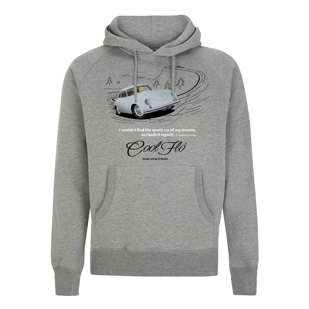 356 Porsche Cool Flo Grey hoody - front 