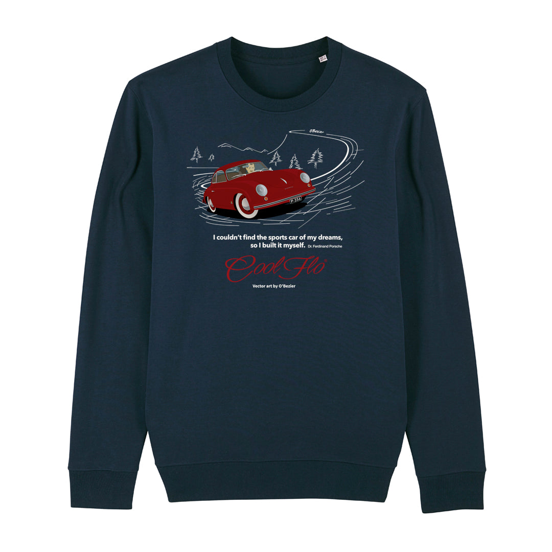 Cool Flo Porsche 356 Navy sweatshirt - front