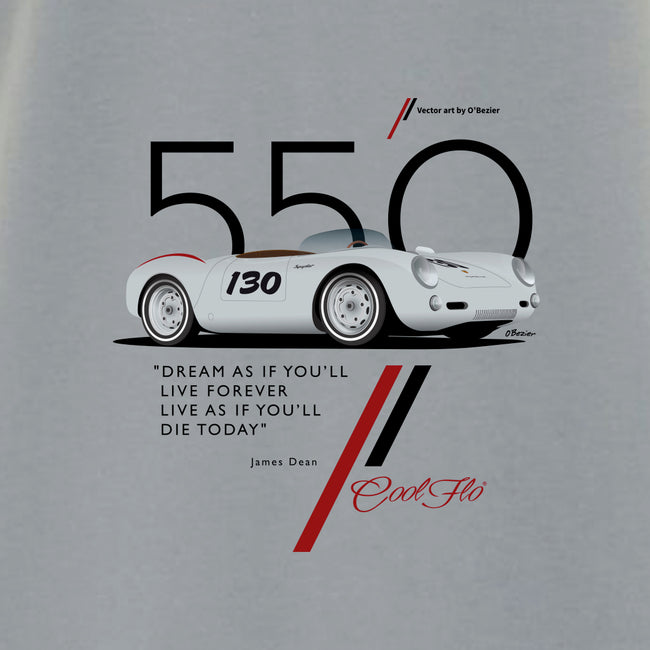 550 Sport Grey t-shirt close-up - Cool Flo