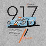 Cool Flo Porsche 917 Grey sweatshirt - close-up
