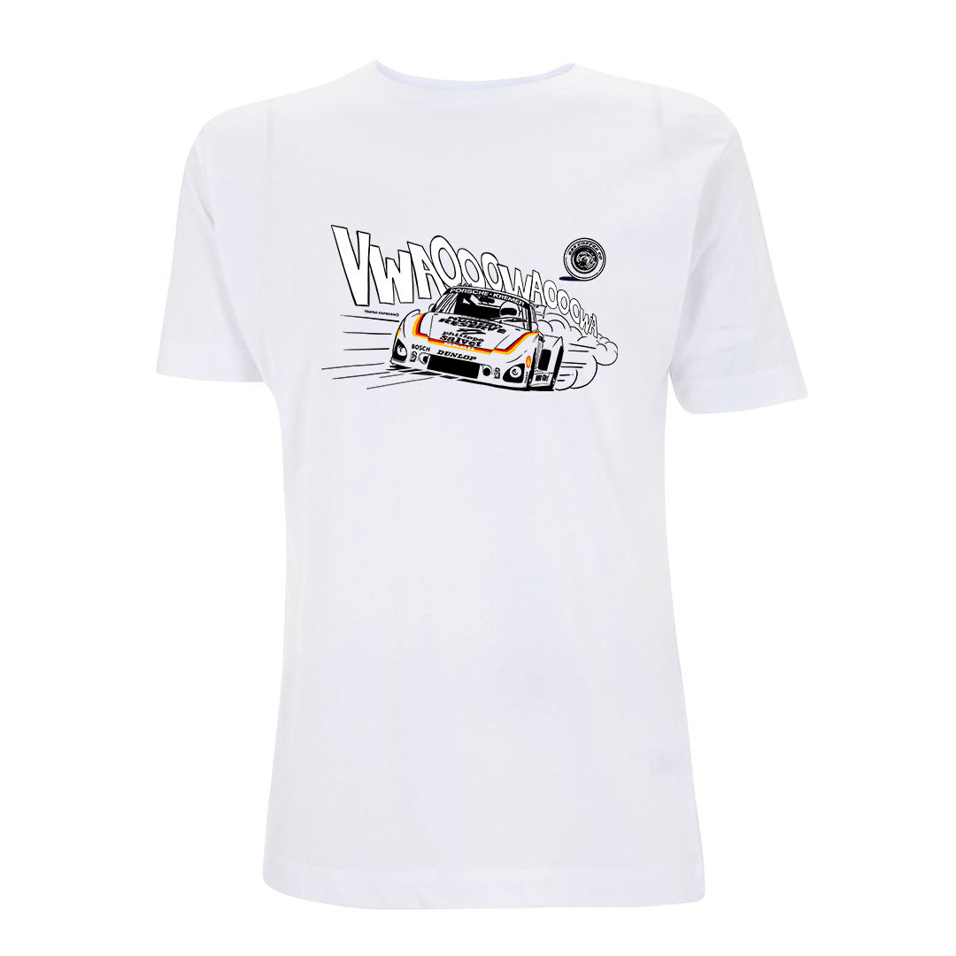 Gas Coffee- Cool Flo - White Porsche 935 t-shirt