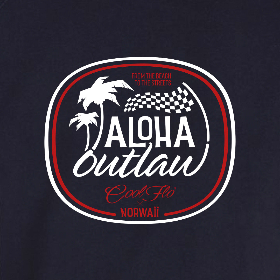 Aloha Outlaw Cool Flo Navy Hoody - close-up