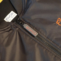 Cool Flo Black Bomber Jacket - main zip close-up