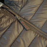 Cool Flo Grey Puffer Jacket - zip close-up