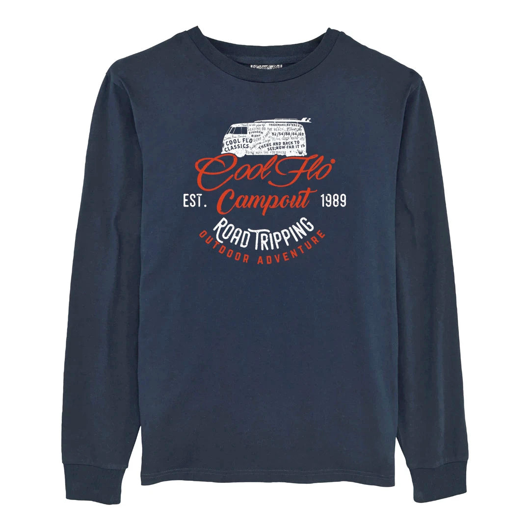 Cool Flo Campout Long-sleeve t-shirt in Navy