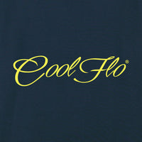 Classic Script Navy sweatshirt - yellow - close-up - Cool Flo