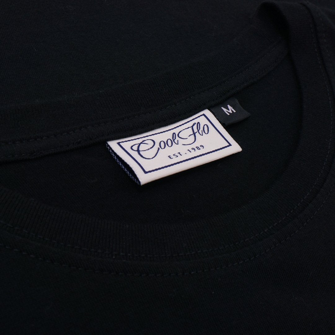 Classic Script Black T-shirt - Cool Flo