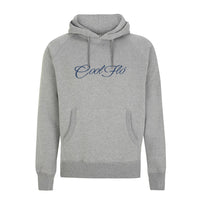 Classic Script Grey Cool Flo hoody - front shot 