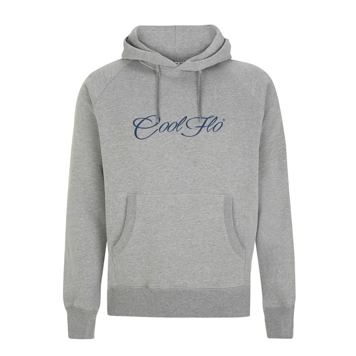 Classic Script Grey Cool Flo hoody - front shot 